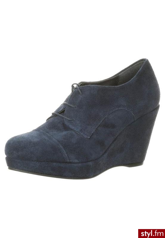 Pier One Botki na koturnie niebieski - Botki Buty Moda