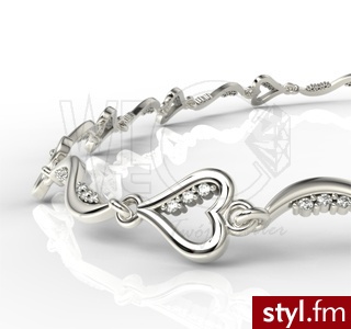 WĘC Bransoleta złota z diamentami LPBr-41B 0,27ct H/Si - Bransoletki Biżuteria Moda