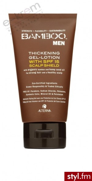 ALTERNA BAMBOO MEN THICKENING GEL-LOTION Z FILTREM SPF 15 Żel-lotion z filtrem SPF15 nadający objętość 75 ml - Emu Buty Moda