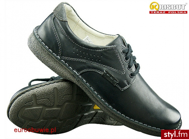 KRISBUT Obuwie Casual Półbuty KR-4402-1-A Czarny - Półbuty Buty Moda