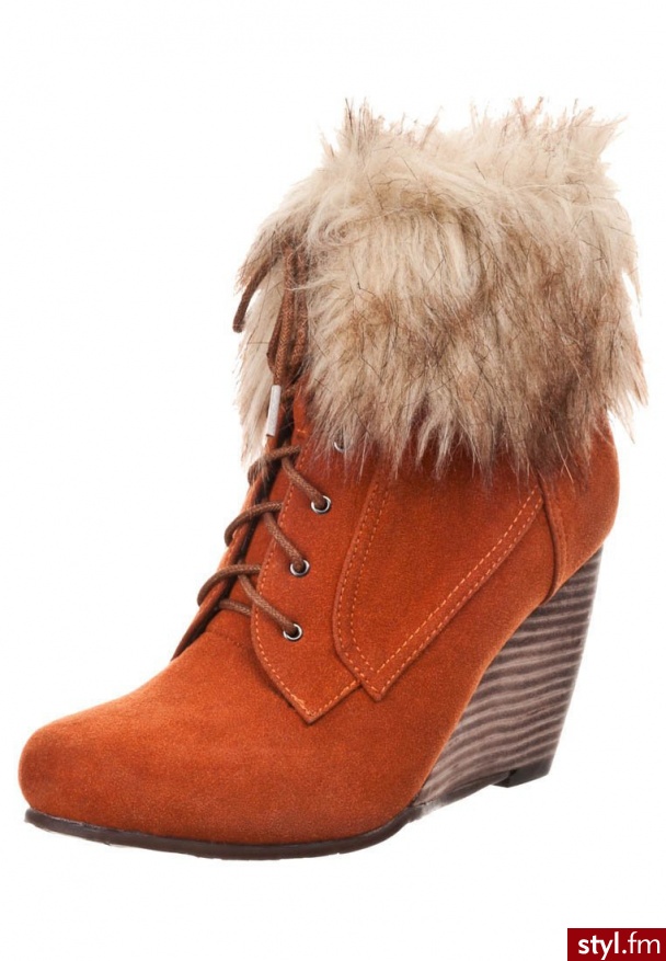 Even&Odd Botki I Ankle Boots Pomarańczowy - Botki Buty Moda