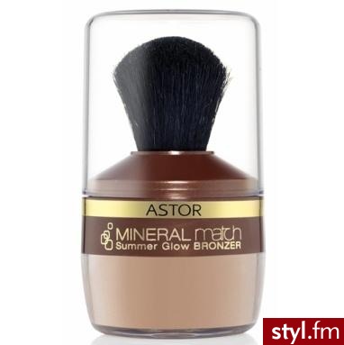 Astor - Mineral Match Summer Glow Bronzer. Sypki, brązujący puder umieszczony w wygodnym opakowaniu z pędzlem. Zawiera 96% czystych minerałów, m.in. złoto, platynę i srebro. Odpowiedni dla każdego typu cery. - Misz-masz