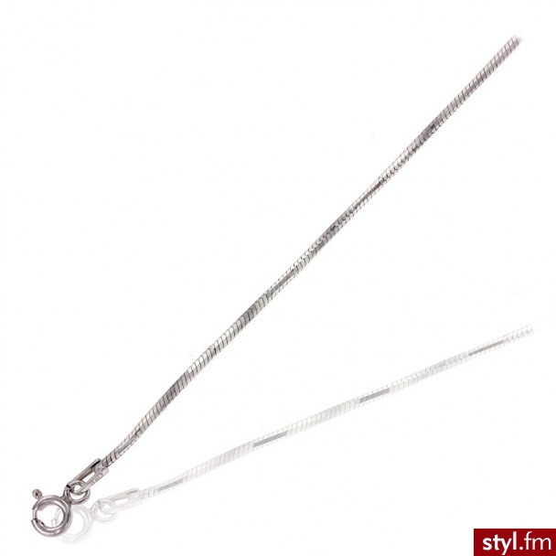 Dandelio  Srebrny Łańcuszek Żmijka Sześciokątna 50 cm; ? 1,2 mm CDI-ŁAŃ-0006 - Łańcuszki Biżuteria Moda