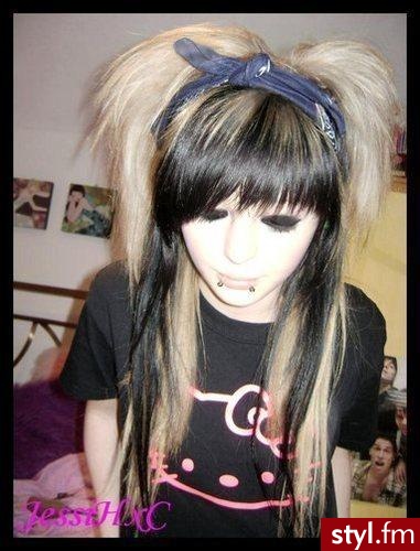 EMO Alternatywne Średnie Fryzury