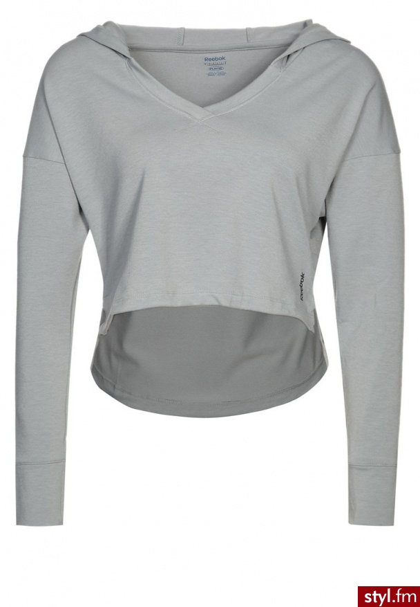 Reebok YOGA HOODIE Bluza z kapturem szary - Bluzy Ciuchy Moda