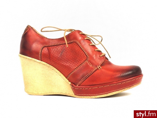 Carinii Czółenka na koturnie 2930360D - Czółenka Buty Moda