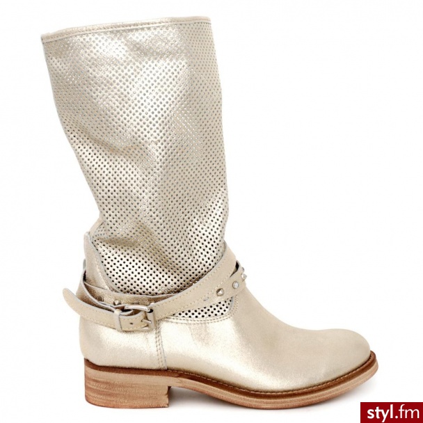 Venezia KOZAKI AŻUROWE 1105B VIT PLA - Kozaki Buty Moda