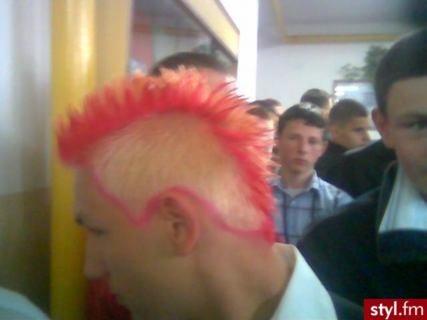 Amatorskie wykonanie w mistrzowskim styluu - Punk Rock Alternatywne Średnie Fryzury