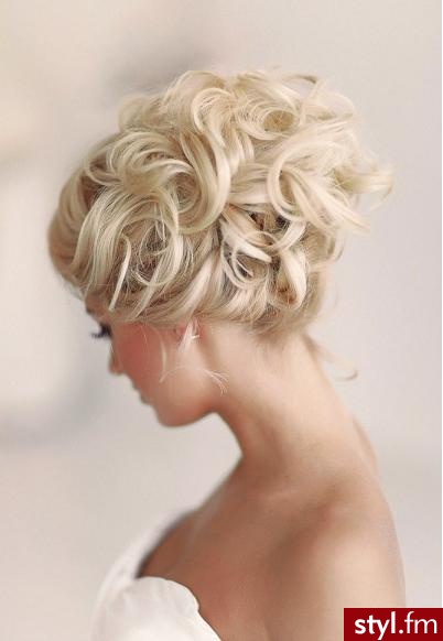 Blond Upięcie Kręcone Ślubne Długie Fryzury