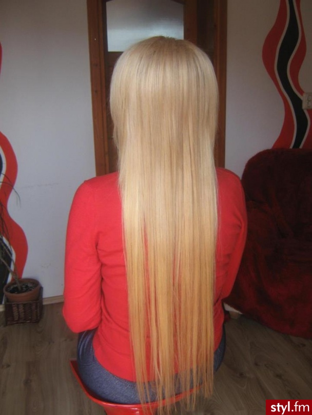 Blond Rozpuszczone Proste Na co dzień Długie Fryzury