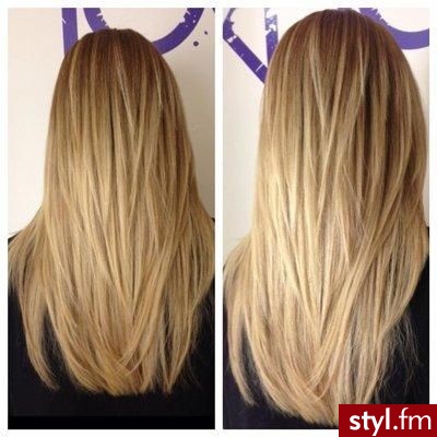 Blond Rozpuszczone Proste Na co dzień Długie Fryzury