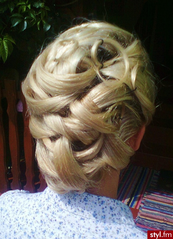 Blond Upięcie Proste Ślubne Długie Fryzury