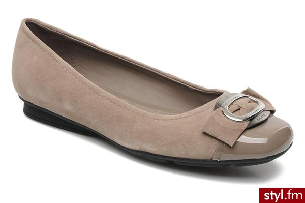Geox Balerinki D STEFANY G Beżowy - Balerinki Buty Moda