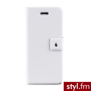 PURO ETUI IPHONE 5 BOOKLET SLIM BIAŁE (IPC5BOOKSWHI) - Portfele i etui Dodatki Moda