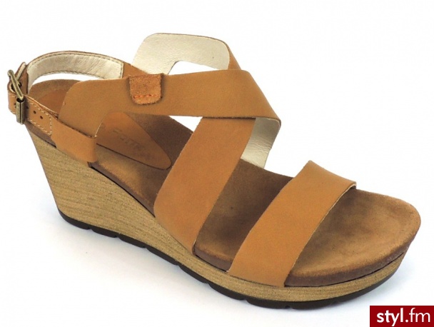 NIK Sandały na koturnie 1350661D - Koturny Buty Moda