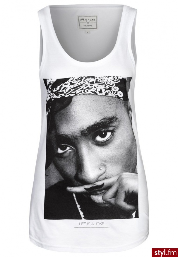 Eleven Paris TUPAC Top biały - Bluzki Ciuchy Moda