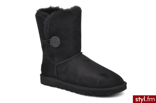 Ugg Australia PÓŁBUTY I BOTKI BAILEY BUTTON BY UGG AUSTRALIA (Czarny) - Botki Buty Moda
