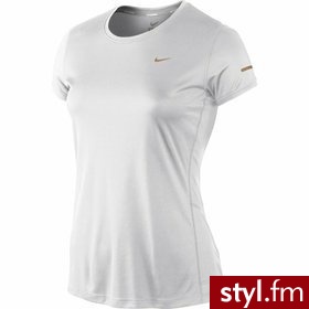Nike Koszulka damska MILER SS CREW TOP szara roz. XL - Bluzki Ciuchy Moda