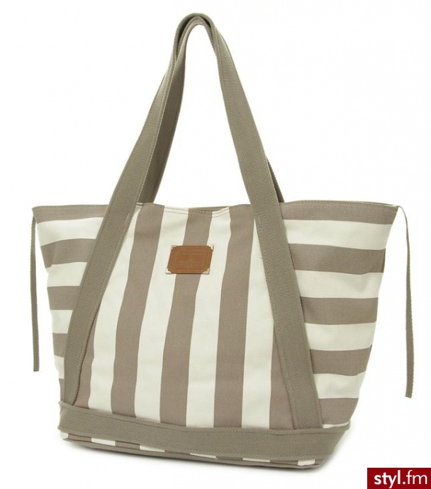 Tommy Hilfiger THE TOMMY STRIPE LARGE TOTE ATMOSPHERE/WHITE - Torebki na co dzień Torebki Moda