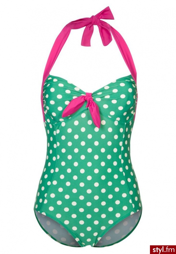Joules Kostium kąpielowy zielony (SAYLER) - Na plażę Bielizna Moda
