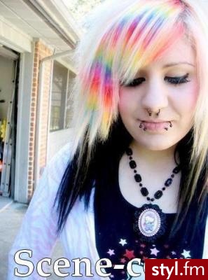 EMO Alternatywne Średnie Fryzury