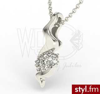 WĘC Wisiorek z brylantami LPW-20B 0,07ct H/Si - Wisiorki Biżuteria Moda