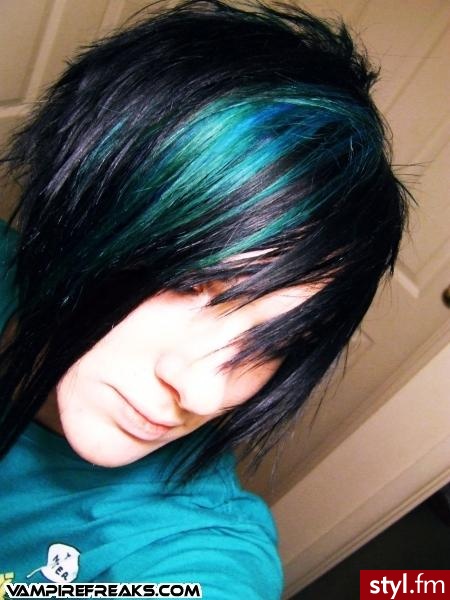 EMO Alternatywne Średnie Fryzury