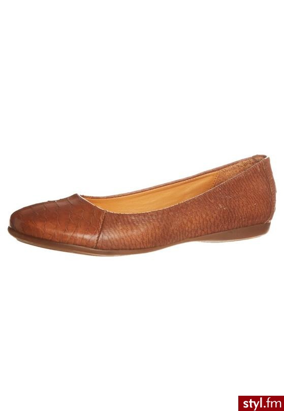 Zign Baleriny brązowy - Balerinki Buty Moda