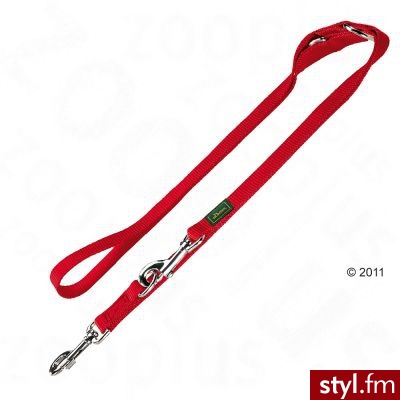Hunter Vario Basic czerwona smycz - Dł. x szer.:200 cm x 20 mm - Psy Zwierzaki