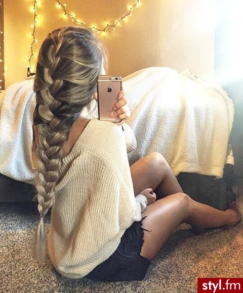 Blond Warkocze Kręcone Na co dzień Długie Fryzury