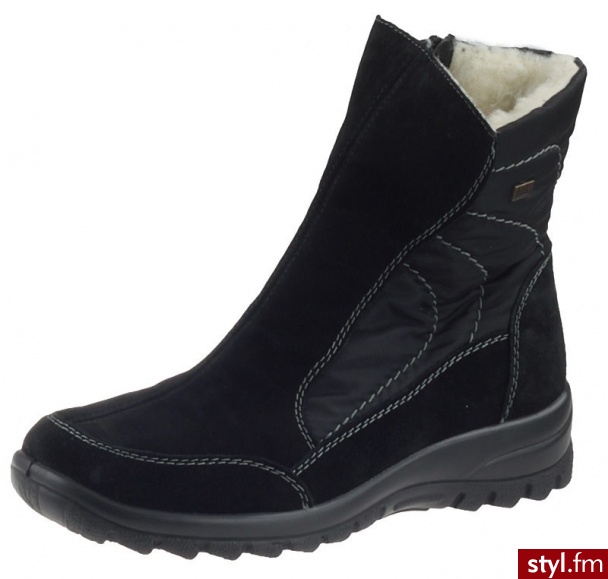 Rieker Botki z7181 Czarne - Botki Buty Moda