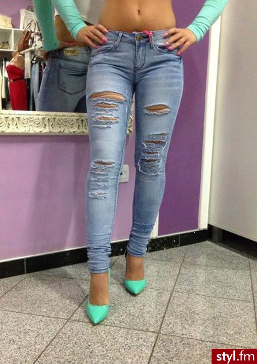 Jeansy Spodnie Moda