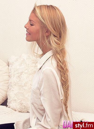 Blond Warkocze Proste Na co dzień Długie Fryzury