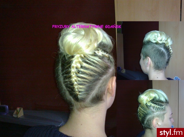 Blond Irokez damski Proste Wieczorowe Krótkie Fryzury