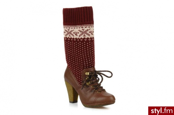 Shellys PÓŁBUTY I BOTKI SNOWFLAKE BY SHELLYS (Brązowy) - Botki Buty Moda