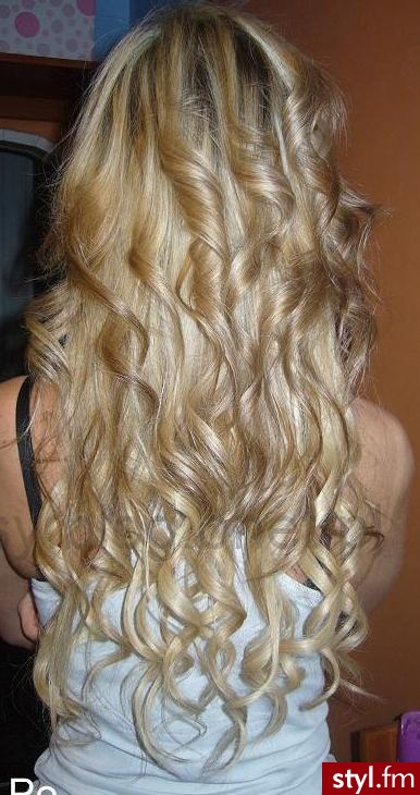 ` Blond . x3 - Kręcone Na co dzień Średnie Fryzury