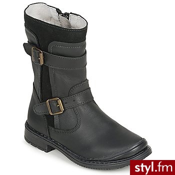 Citrouille Et Compagnie Buty Dziecko  Avini Black - Kozaki Buty Moda