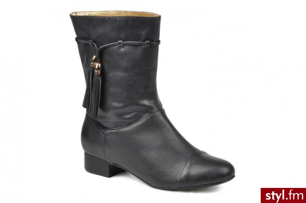 Lise Lindvig PÓŁBUTY I BOTKI MARIKKA BY LISE LINDVIG (Czarny) - Botki Buty Moda