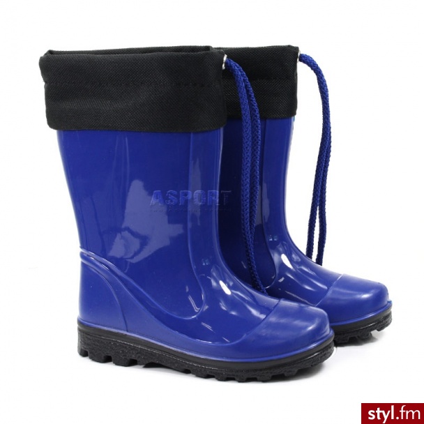 Lemigo Kalosze dziecięce PCV antypoślizgowe ściągacz górny LAURA (lemigo-laura-blue) - Kalosze Buty Moda