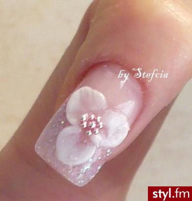 kwiatuszki akrylowe. http://nailsofdreams.blog.onet.pl/ - Paznokcie