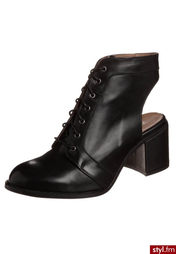Zalando Collection REBAS Botki sznurowane czarny - Botki Buty Moda
