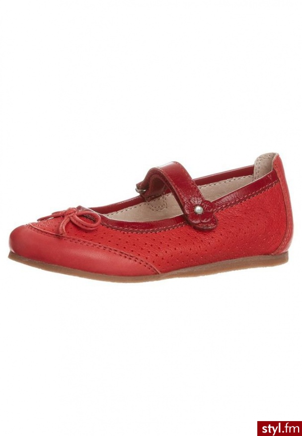 STUPS Baleriny z zapięciem czerwony Balerinki - Balerinki Buty Moda