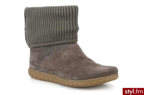 Clarks PÓŁBUTY I BOTKI MORAY SNOW BY CLARKS (Szary) - Botki Buty Moda