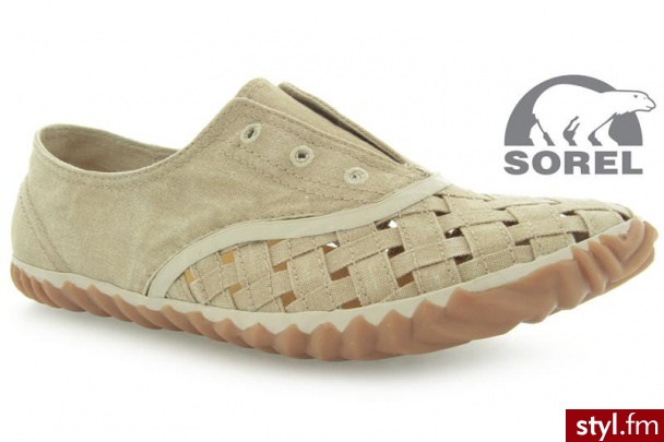 Sorel PICNIC WEAVE WOVEN FOSSIL - Półbuty Buty Moda
