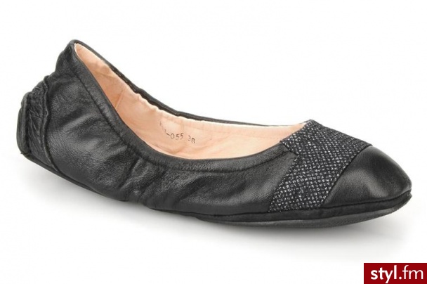 Couleur Pourpre BALERINKI BALLIB S BY COULEUR POURPRE (Czarny) - Balerinki Buty Moda