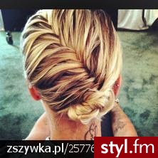 Blond Warkocze Proste Na co dzień Średnie Fryzury