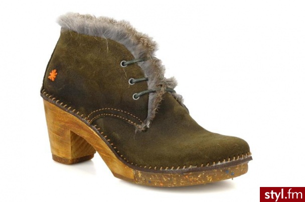 Art PÓŁBUTY I BOTKI AMSTERDAM 317 BY (ZIELONY) (zielony) - Botki Buty Moda
