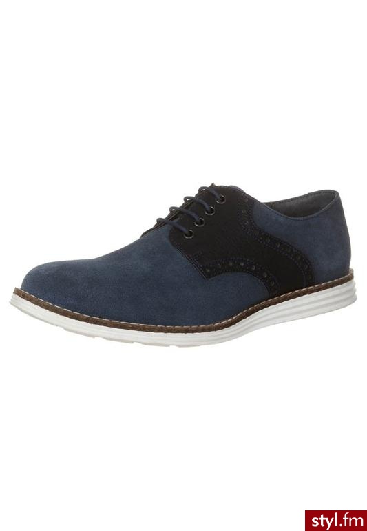 zign Oksfordki niebieski CC/MSL 7799 - Pozostałe Buty Moda