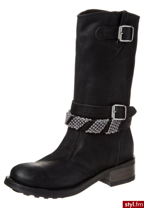 Nana by Francesco Morichetti MARIKA Botki kowbojki i motocyklowe czarny (54002d1) - Pozostałe Buty Moda