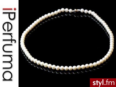 Naszyjnik z naturalnych pereł 46 cm - Naszyjniki Biżuteria Moda